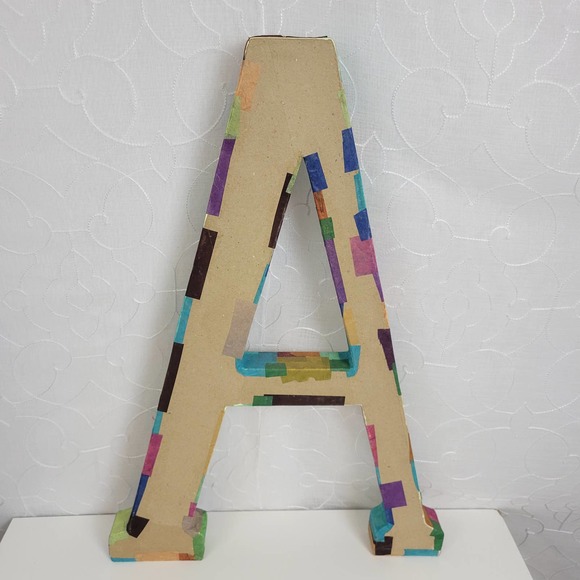 Unbranded One Size Cardboard Paper Machete Letter A Decorative Home Figurine - Picture 2 of 4